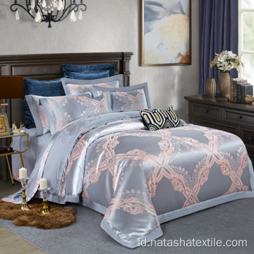 Set tempat tidur jacquard bordir Tencel